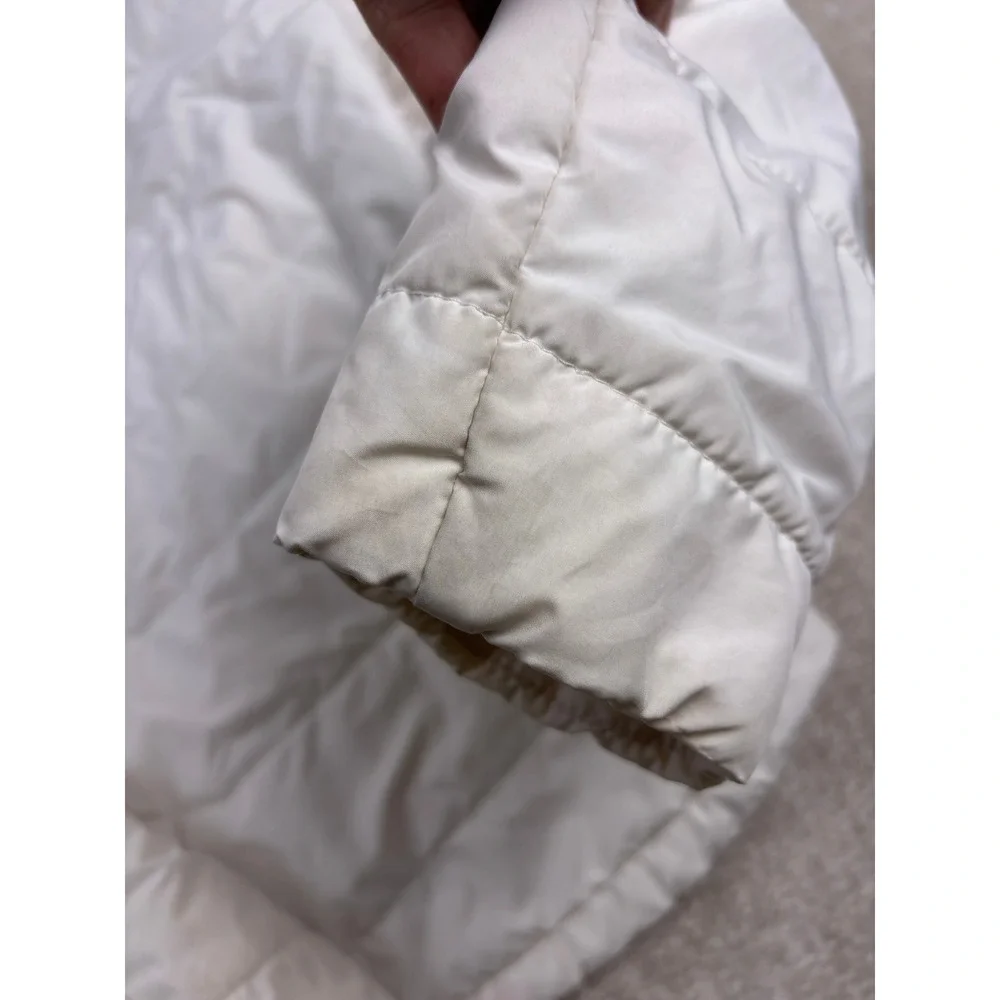 The North Face Womens White Quilted Puffer Jacket Full Zip Small